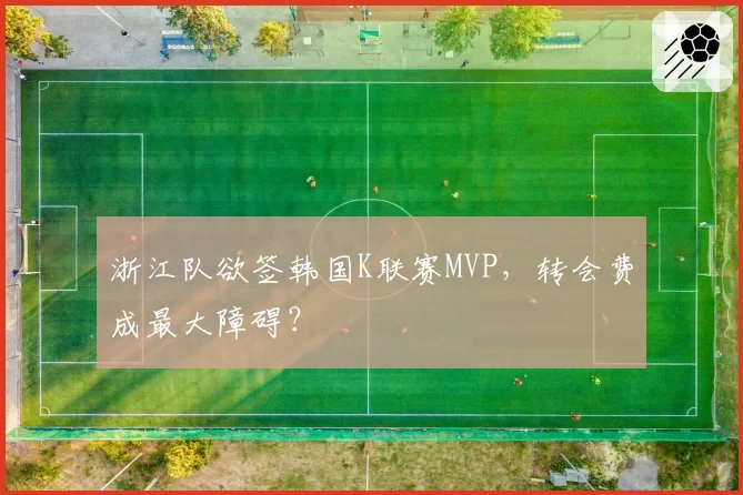 浙江队欲签韩国K联赛MVP,转会费成最大障碍?